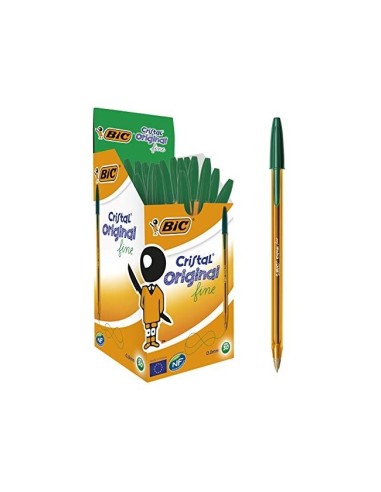 BOLIGRAFO BIC CRISTAL PUNTA FINA VERDE