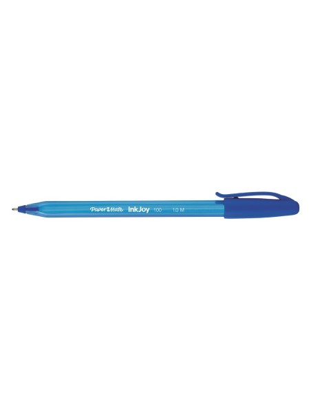 BOLIGRAFO PAPER MATE INKJOY 100 PUNTA MEDIA TRAZO 1MM AZUL