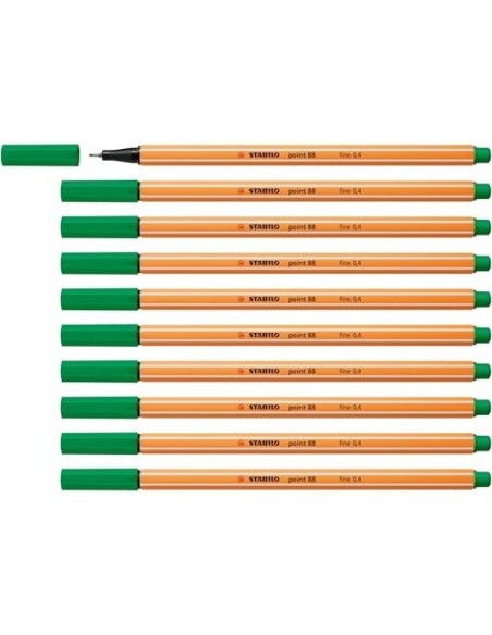 ROTULADOR STABILO PUNTA FIBRA POINT 88 VER 0,4 MM