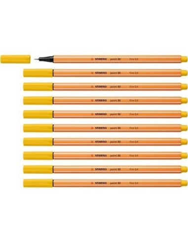 ROTULADOR STABILO PUNTA FIBRA POINT 88 AMARILLO 0,4 MM