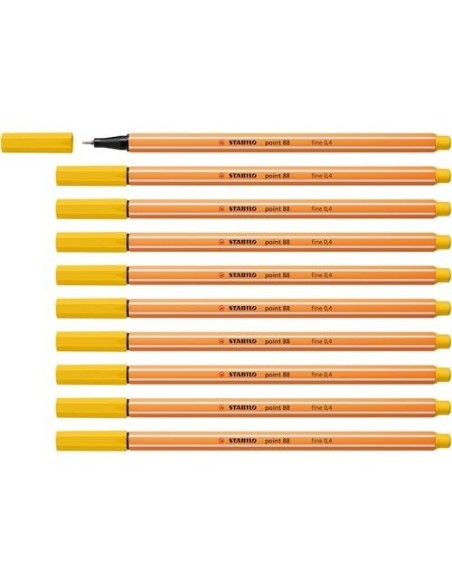 ROTULADOR STABILO PUNTA FIBRA POINT 88 AMARILLO 0,4 MM