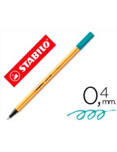 ROTULADOR STABILO PUNTA FIBRA POINT 88 AZUL TURQUESA 0,4 MM
