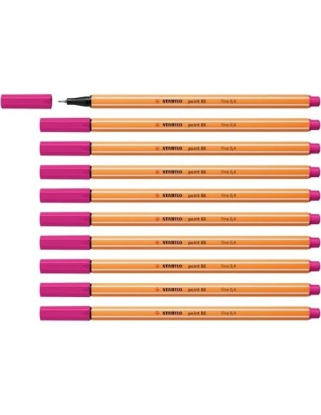 ROTULADOR STABILO PUNTA FIBRA POINT 88 ROSA 0,4 MM