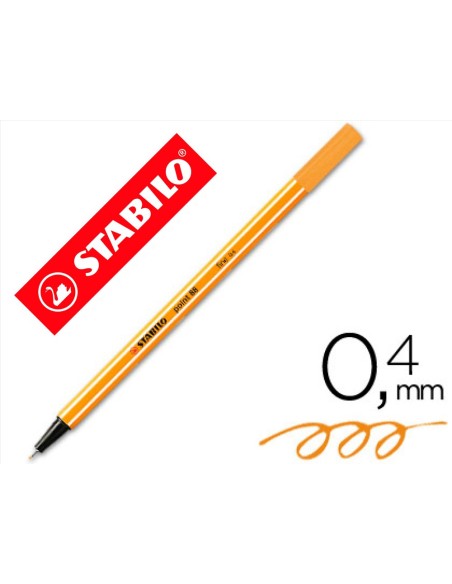 ROTULADOR STABILO PUNTA FIBRA POINT 88 ALBARICOQUE 0,4 MM