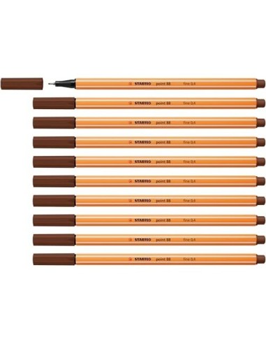 ROTULADOR STABILO PUNTA FIBRA POINT 88 MARRON 0,4 MM