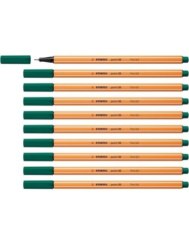 ROTULADOR STABILO PUNTA FIBRA POINT 88 VER PINO 0,4 MM