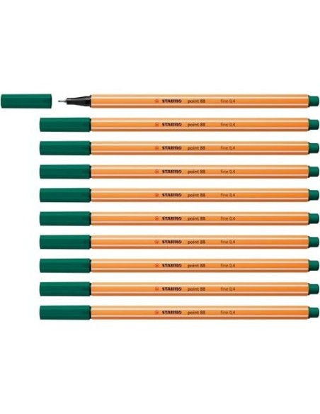 ROTULADOR STABILO PUNTA FIBRA POINT 88 VER PINO 0,4 MM