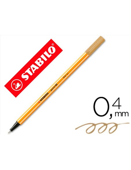 ROTULADOR STABILO PUNTA FIBRA POINT 88 OCRE OSCURO 0,4 MM