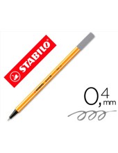 ROTULADOR STABILO PUNTA FIBRA POINT 88 GRIS OSCURO 0,4 MM