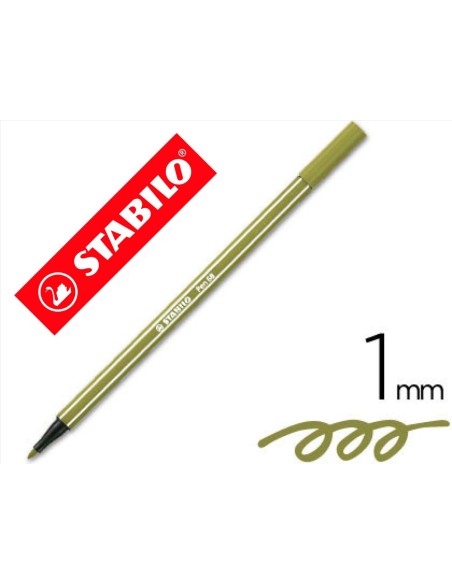 ROTULADOR STABILO ACUARELABLE PEN 68 VER TIERRA 1 MM