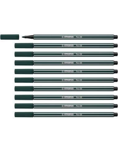 ROTULADOR STABILO ACUARELABLE PEN 68 VER TIERRA 1 MM