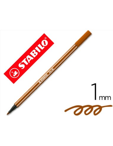 ROTULADOR STABILO ACUARELABLE PEN 68 MARRON 1 MM