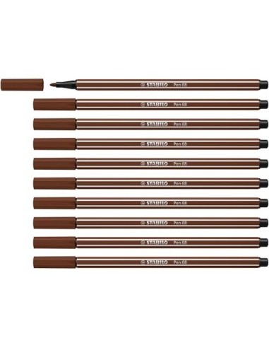 ROTULADOR STABILO ACUARELABLE PEN 68 MARRON 1 MM