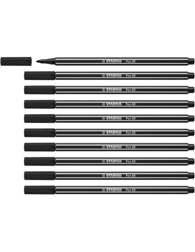 ROTULADOR STABILO ACUARELABLE PEN 68 NEGRO 1 MM