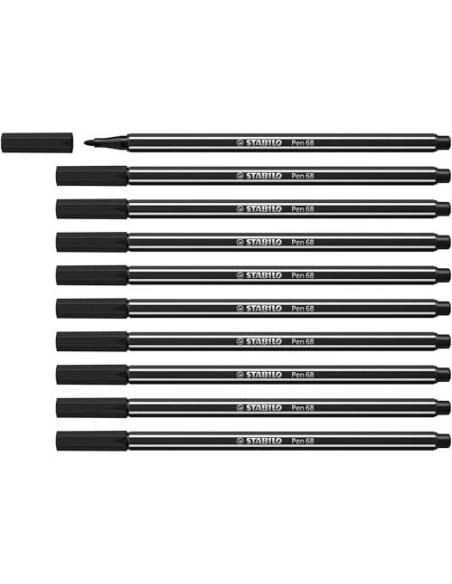 ROTULADOR STABILO ACUARELABLE PEN 68 NEGRO 1 MM