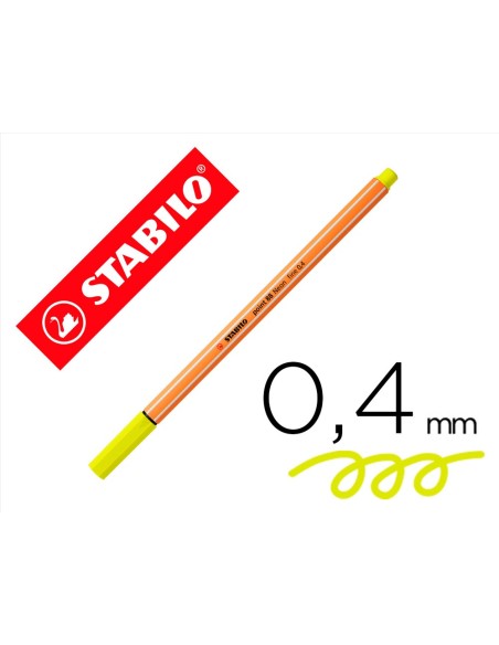 ROTULADOR STABILO PUNTA DE FIBRA POINT 88 AMARILLO NEON