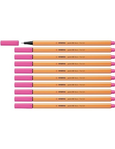 ROTULADOR STABILO PUNTA DE FIBRA POINT 88 ROSA NEON