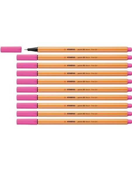 ROTULADOR STABILO PUNTA DE FIBRA POINT 88 ROSA NEON
