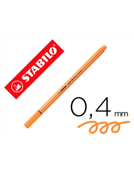 ROTULADOR STABILO PUNTA DE FIBRA POINT 88 NARANJA NEON