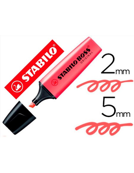 ROTULADOR STABILO BOSS FLUOR 70 ROJO