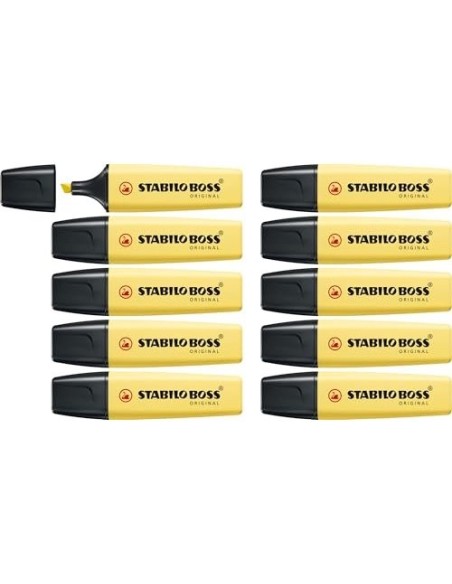 ROTULADOR STABILO BOSS PASTEL FLUORESCENTE 70 AMARILLO CREMOSO