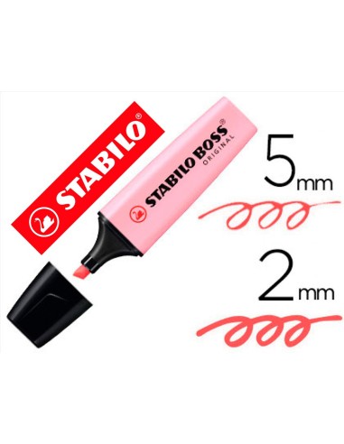 ROTULADOR STABILO BOSS PASTEL FLUORESCENTE 70 RUBOR ROSA