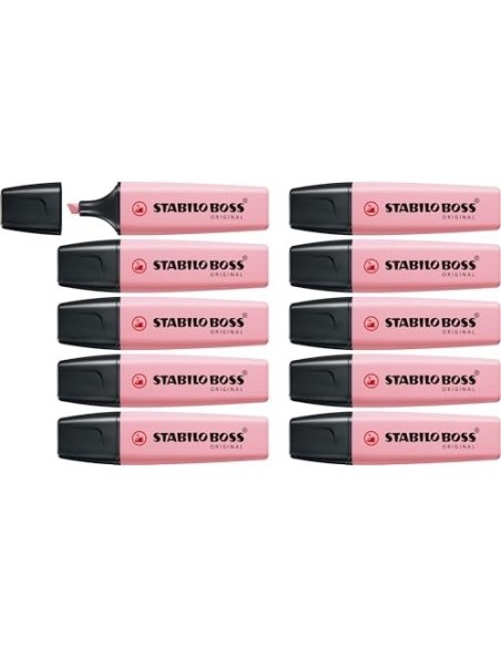 ROTULADOR STABILO BOSS PASTEL FLUORESCENTE 70 RUBOR ROSA