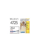 ETIQUETA ADH. AVERY L4731 REV-25 25,4X10MM REMOV. COD.BARRAS 25H. 2