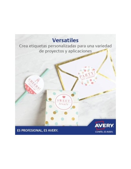 ETIQUETA ADH. AVERY L4731 REV-25 25,4X10MM REMOV. COD.BARRAS 25H.
