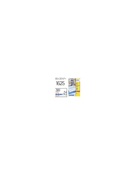 ETIQUETA ADH. AVERY L7551-25 38,1X21,2MM TPTE. 25H