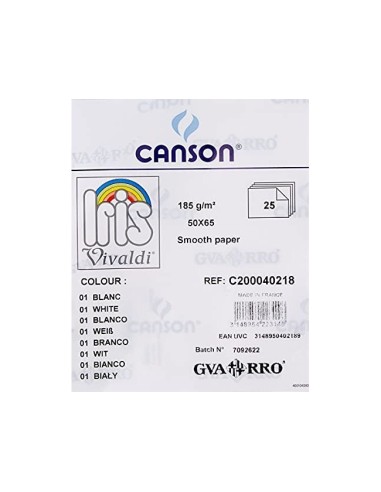 CARTULINA GUARRO BLANCA 50X65 CM 185 GR