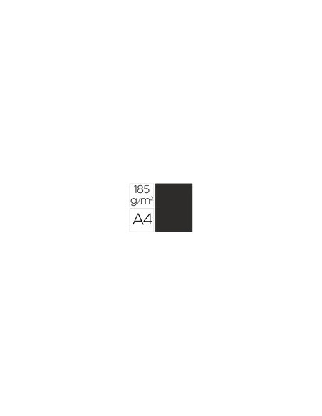 CARTULINA GUARRO DIN A4 NEGRO 185 GR PAQUETE 50 H 200040179