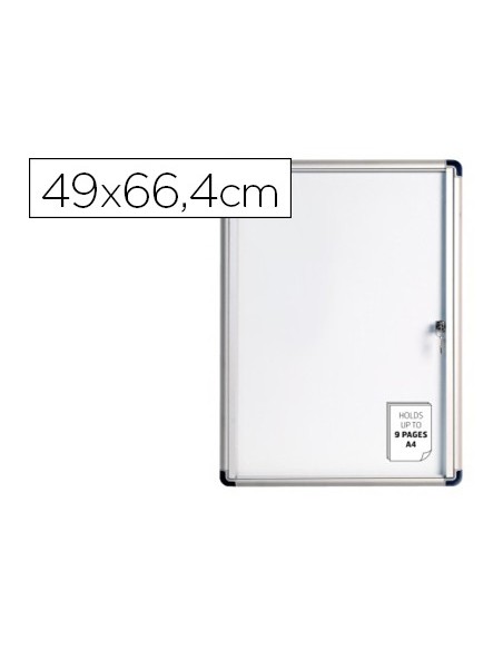 VITRINA DE ANUNCIOS BI-OFICCE FONDO MAGENITICO EXTRAPLANA 490x664 MM.