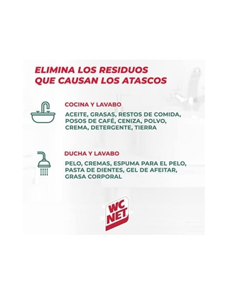 DESATASCADOR DE TUBERIAS GEL WC NET ENERGY BOTELLA DE 1 LITRO