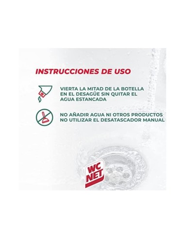 DESATASCADOR DE TUBERIAS GEL WC NET ENERGY BOTELLA DE 1 LITRO