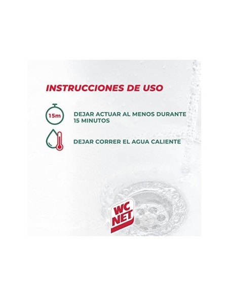 DESATASCADOR DE TUBERIAS GEL WC NET ENERGY BOTELLA DE 1 LITRO