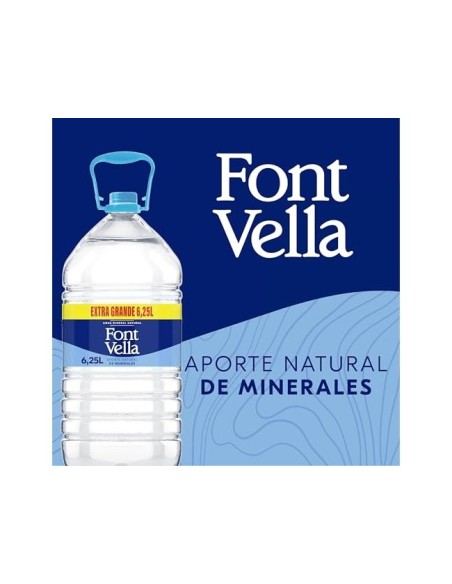 AGUA MINERAL NATURAL FONT VELLA BOTELLA DE 6,25L