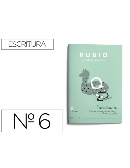 CUADERNO RUBIO CALIGRAFIA Nº 6