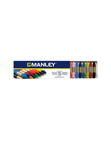 LAPICES CERA MANLEY CAJA 15 COL.REF.115