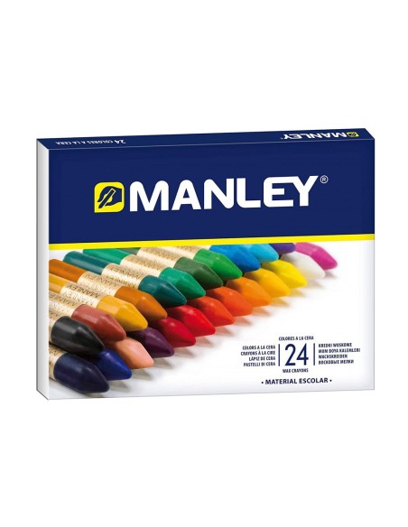 LAPICES CERA MANLEY CAJA 24 COL.REF.124