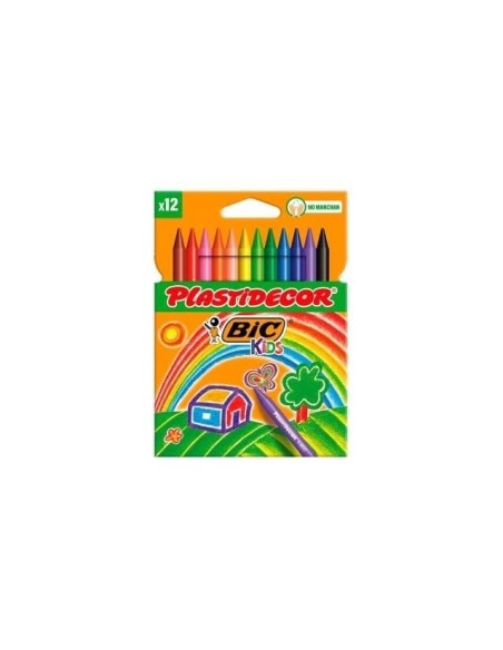 LAPICES CERA PLASTIDECOR CAJA 12 COL.