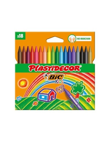 LAPICES CERA PLASTIDECOR CAJA 18 COL.