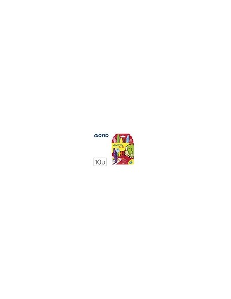 LAPICES CERA GIOTTO BEBE CAJA 10 COL.