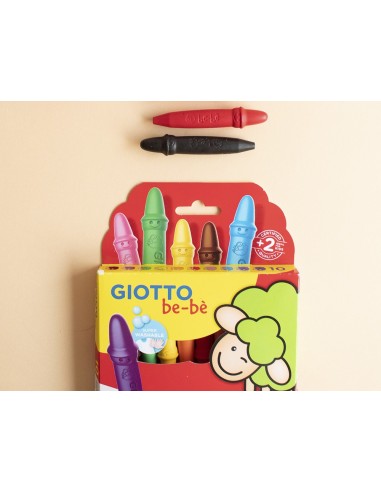 LAPICES CERA GIOTTO BEBE CAJA 10 COL.