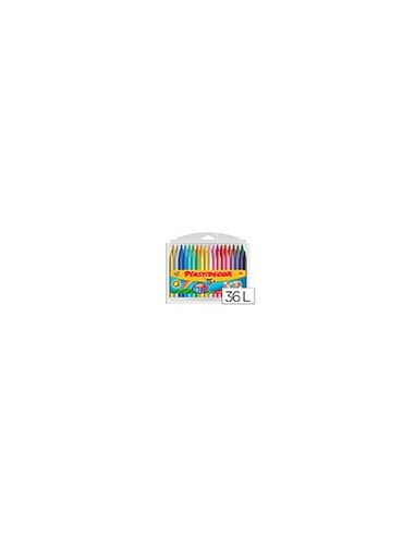 LAPICES CERA PLASTIDECOR CAJA DE 36 COLORES