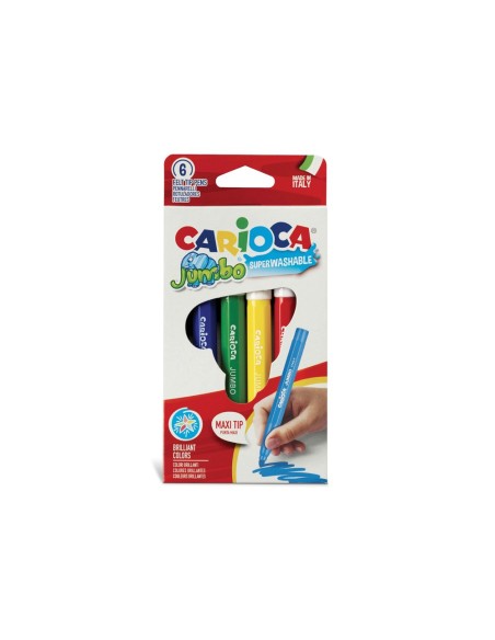 ROTULADOR CARIOCA JUMBO C/6 COL.PUNTA GRUESA