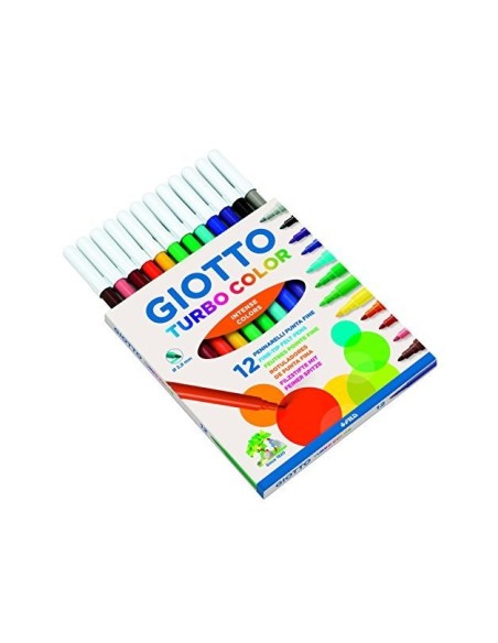 ROTULADOR GIOTTO TURBO COLOR CAJA 12 COL.LAVABLES C/PUNTA BLOQUEADA