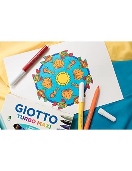 ROTULADOR GIOTTO TURBO-MAXI CAJA 24 COL.LAVABLES C/PUNTA BLOQUEADA