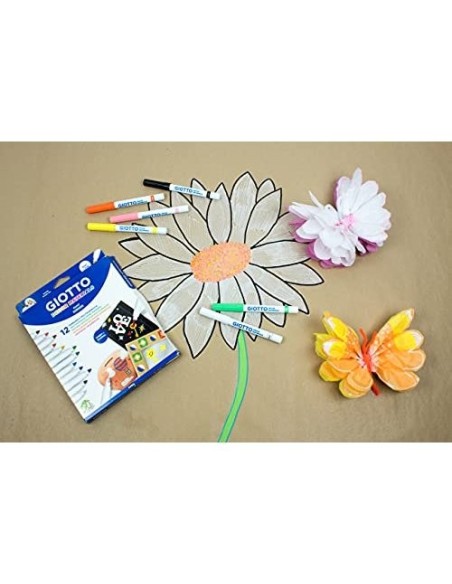 ROTULADOR GIOTTO DECOR MATERIALS CAJA 12 COL.SURT.