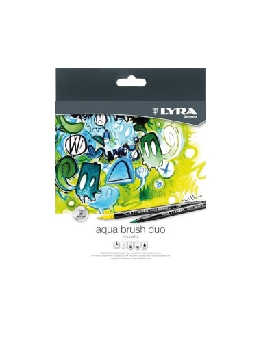 ROTULADOR LYRA AQUA BRUSH DUO CAJA 12 COL.